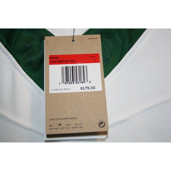 Nike NFL Mens Aaron Rodgers #8 On Field New York Jets Jersey Size L White & Gree - Picture 4 of 14